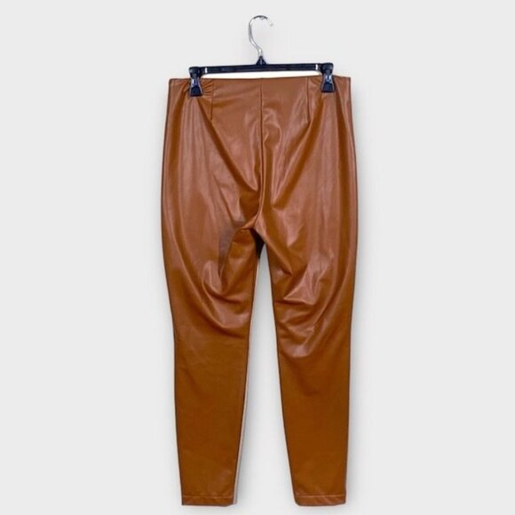 Banana Republic High Rise Vegan Leather Leggings Brown, Size Small - Picture 3 of 4